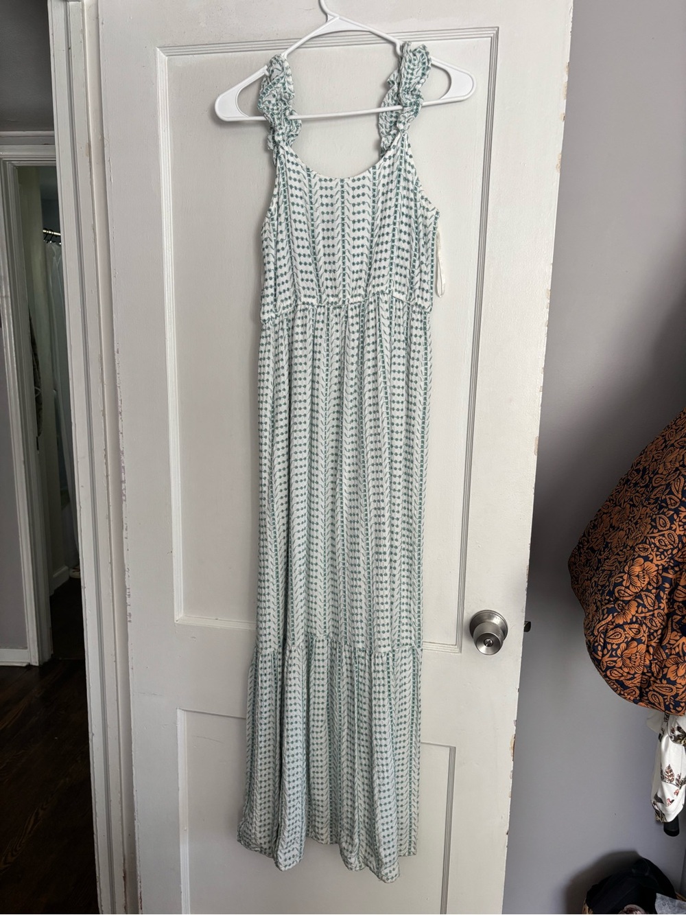 Jessica Simpson Light Mint Smocked Maxi Dress with Braided Straps